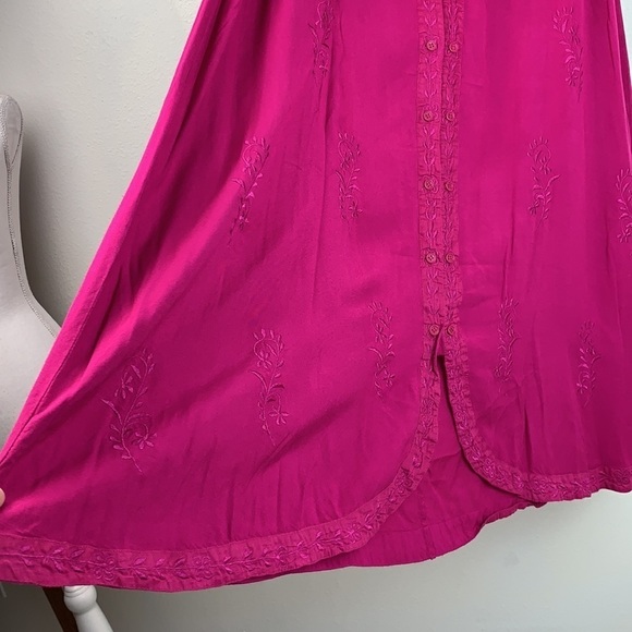 Anthony Mark Hankins skirt suit embroidered tunic top, long pull on skirt EUC - Picture 10 of 12